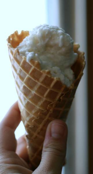 snow ice cream cone